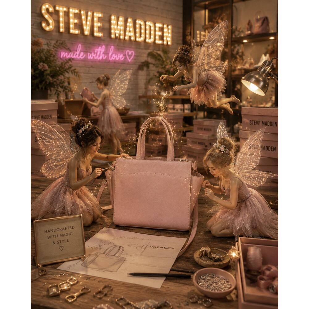 Steve Madden Blush Pink Structured Satchel Crossbody NWOT lil Bag - Picture 3 of 15